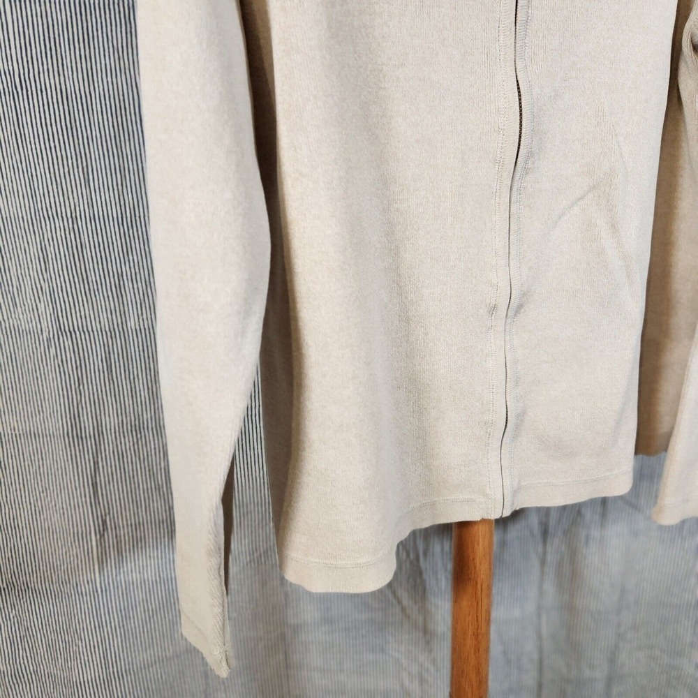 Matinique $128 XL Oatmeal Beige 100%‎ Cotton Full Zip Mock Neck Sweater Jacket - Picture 5 of 13